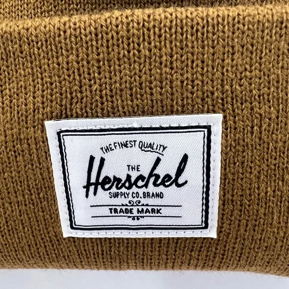 HERSCHEL SUPPLY CO. CAMEL COLOR, DOUBLE LINED VERY WARM BEANIE,UNISEX, ONE SIZE - Picture 7 of 16